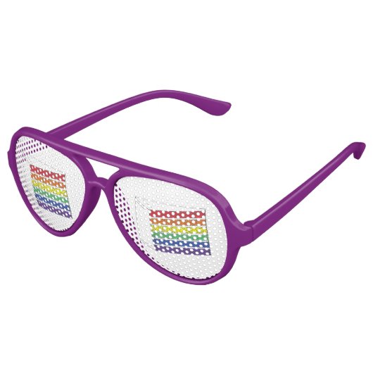 プライドレインボー結婚ズケーキスライスパーティーの好意 アビエーターサングラス (アングル)