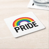 プライドレインボー スクエアペーパーコースター (アングル)