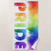 プライドレインボー ビーチタオル (正面)