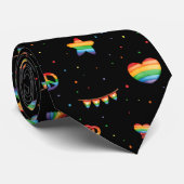 プライドレインボーLGBTゲイ同性愛者ワンラブパターンネック ネクタイ (ロール)