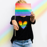 プライドレインボーLGBTQガールズベーシックダークTシャツ Tシャツ<br><div class="desc">プライドレインボーLGBTQガールズベーシックダークTシャツ</div>