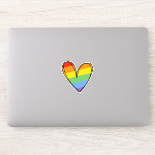 プライドレインボーLGBTQハート結婚ズ シール