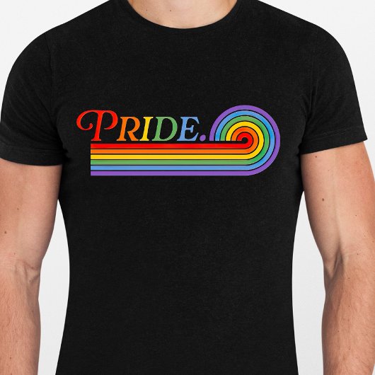 プライドレインボーLGBTQメンズベーシックダーク Tシャツ
