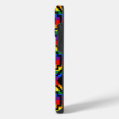 プライドレインボーLGBTQ幾何学模様 iPhoneケース (左側面)