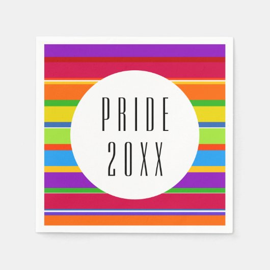 プライドレインボーLGBTQ スタンダードカクテルナプキン (正面)