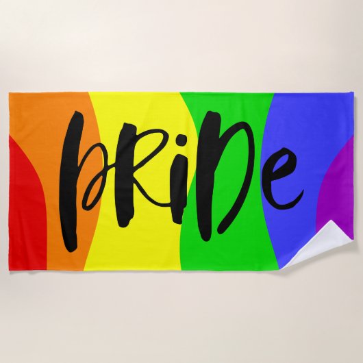 プライドレインモダンボー ビーチタオル (正面)
