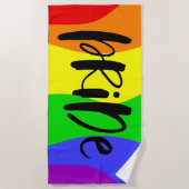 プライドレインモダンボー ビーチタオル (正面)