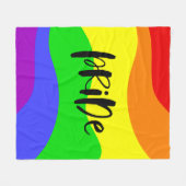 プライドレインモダンボー フリースブランケット (正面(横))