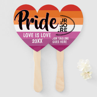 プライドレズビアン国旗(2018)カスタムのロゴ ハンドファン