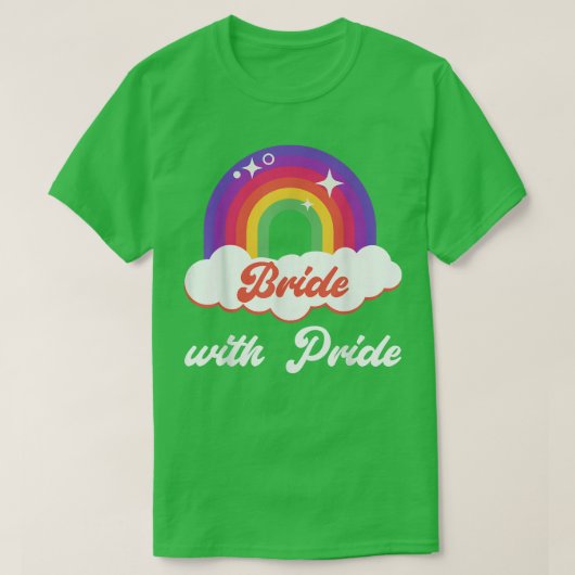 プライドレズビアン結婚の花嫁 Tシャツ (デザイン正面)