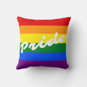 プライドロゴLGBTゲイプライド6ストライプレインボー国旗 クッション (裏面)