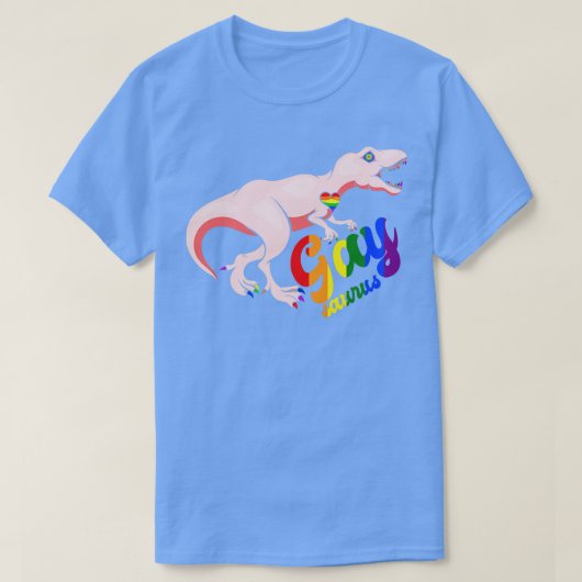 プライドヶ月ゲイサウルスLGBT Tシャツ (デザイン正面)