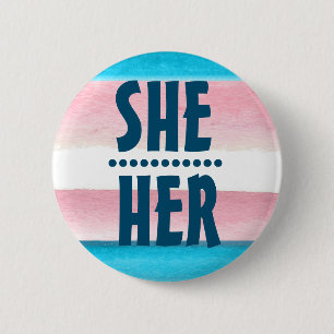 プライド代名詞SHE/HERバッジボタン 缶バッジ