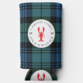 プライド任意の大事な行事ファミリーロブスター沸騰タータンチェック スリム缶クーラー (正面)