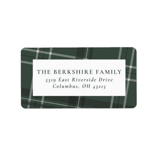 プライド休日グリーン差出人住所シール ラベル (正面)