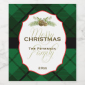 プライド伝統的・クリスマス ワインラベル (シングルラベル)