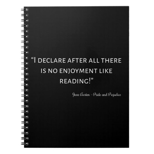 プライド偏見引用文III ノートブック (正面)