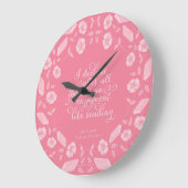 プライド及び偏見のジェーン花のAustenの読書が好きな引用文 ラージ壁時計 (傾斜)