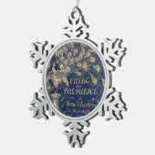 プライド及び偏見の孔雀のオーナメント スノーフレークピューターオーナメント (右)