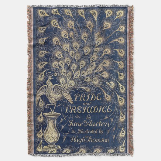 プライド及び偏見の旧式なカバーによって編まれる投球 スローブランケット (正面縦)
