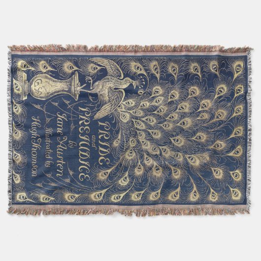 プライド及び偏見の旧式なカバーによって編まれる投球 スローブランケット (正面)