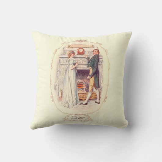 プライド及び偏見のBrockのイラストレーションの装飾用クッション クッション (裏面)