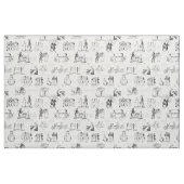 プライド及び偏見白黒ツール ファブリック (ヤード)