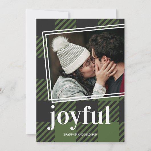 プライド喜びクリスマスフォトホリデーカード シーズンカード (正面)