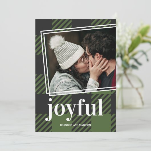 プライド喜びクリスマスフォトホリデーカード シーズンカード (スタンド正面)