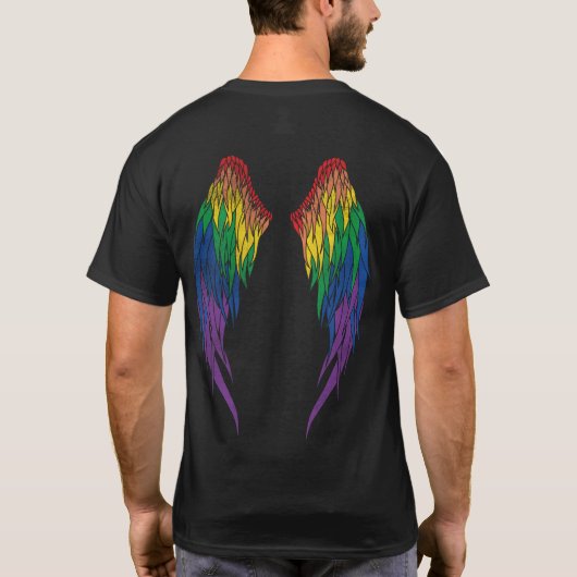 プライド国旗 – Angel Wings Tシャツ (裏面)