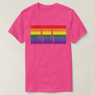プライド国旗EKG Tシャツ