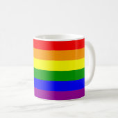 プライド国旗LGBTQレインボーカラー コーヒーマグカップ (正面右)