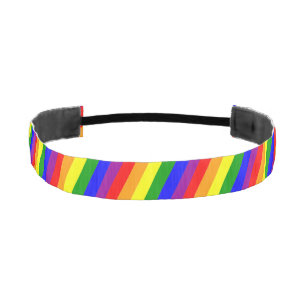 プライド国旗LGBTQAI+レインボーカラーストライプズ アスレチックヘッドバンド