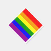 プライド国旗LGBTQIA+レインボーカラー スタンダードカクテルナプキン (角)