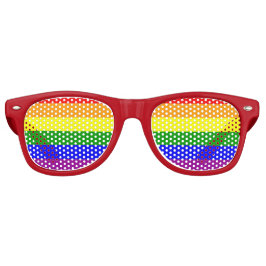 プライド国旗LGBTQIA+レインボーカラー レトロサングラス