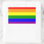プライド国旗LGBTQIA+レインボーカラー 長方形シール (バッグ)