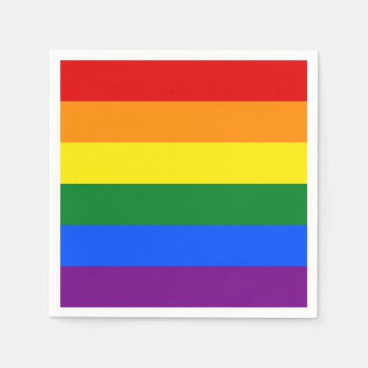 プライド国旗Napkin Serviettes スタンダードカクテルナプキン (正面)