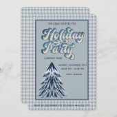 プライド埃っぽい青いホリデーパ企業のーティ 招待状 (正面/裏面)