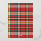 プライド家族の写真幾何学的クリスマス金ゴールド 箔シーズンカード (裏面)