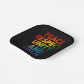 プライド平和尊重の統一と愛 ペーパープレート (傾斜あり)