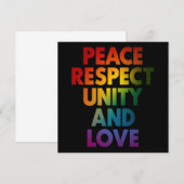 プライド平和尊重の統一と愛 招待状 (正面/裏面)