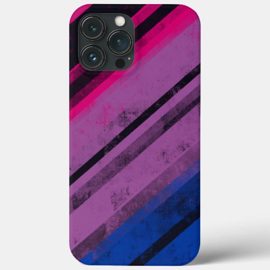 プライド平等BiフラググランジストライプLGBTQIA Case-Mate iPhoneケース (裏面)