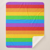 プライド心地よい:レインボー国旗 シェルパブランケット (正面)