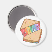 プライド愛は愛である。かわいい愛。レインボーゲイ      マグネット (正面/裏面)