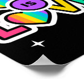 プライド愛は愛である。ゲイレインボーカラー ポスター (角)