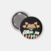 プライド愛。愛は公平なり。プライド月 マグネット (正面/裏面)