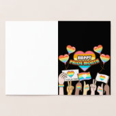 プライド愛。愛は公平なり。プライド月 箔カード (内部)