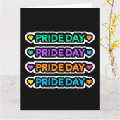 プライド日。LGBT+プライドレインボーハート。 カード (黄色い花)