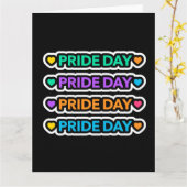 プライド日。LGBT+プライドレインボーハート。 カード (黄色い花)
