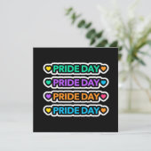 プライド日。LGBT+プライドレインボーハート。 カード (スタンド正面)